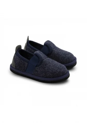 Pantofole Muvy Blu per bambini e ragazzi in feltro di lana_109167