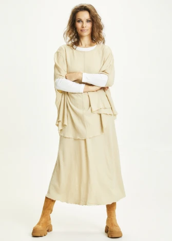 BLUSBAR A-LINE long skirt for women in pure merino wool_85174