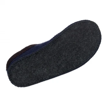 Slippers in pure boiled wool Bicolor  NIGHTBLUE-RED_85736