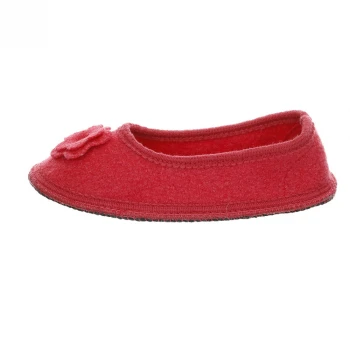 Women's ballet slippers in pure boiled wool Coral_85896