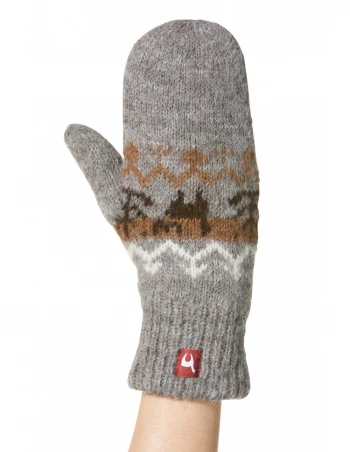 NATURA unisex mittens gloves in undyed pure Alpaca wool_86173