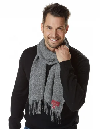 UNI MELANGE scarf in pure Alpaca wool fabric 42x176 cm_86244
