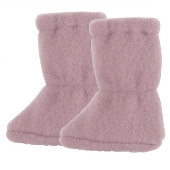 Thermal booties for babies in organic wool fleece_98778