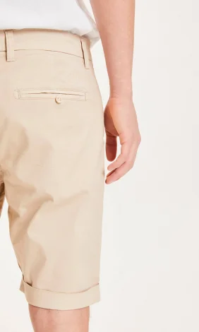 Chino chino bermuda shorts for men in organic cotton poplin_89625