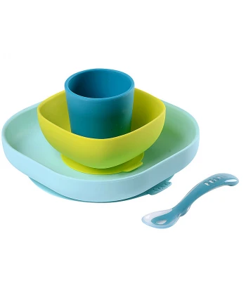 Complete Set for Weaning Jelly with Suction Cup - 4 pieces - Silicone_88266