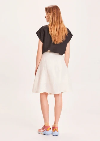 Layla skirt with belt and buttons in Linen and Tencel_92151