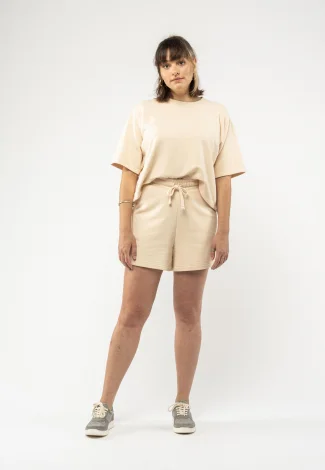 Aarany women's fleece shorts in pure organic cotton_90006