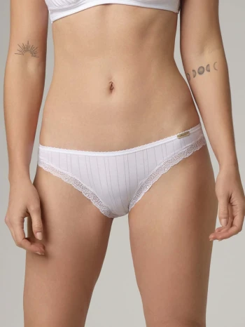 Jazz brief Earth with lace in organic cotton Comazo_104828