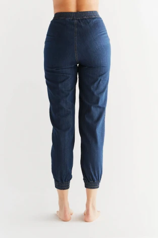 Jogger woman jeans in organic cotton - Midnight Blue_91399