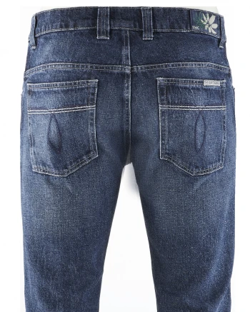 Men's 510 Blue Denim Laser Jeans in hemp and organic cotton_93486
