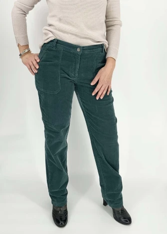 Rita trousers for women in organic cotton velvet_98865
