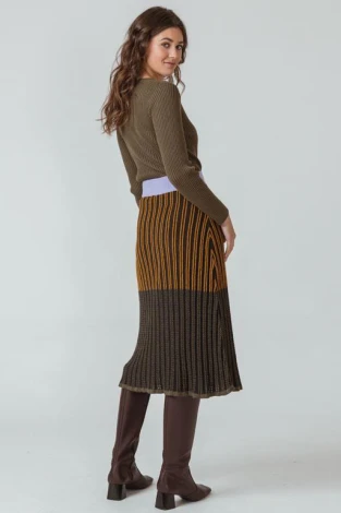 Koba ribbed knit skirt for women in pure organic cotton_96294