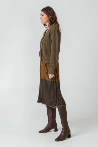 Koba ribbed knit skirt for women in pure organic cotton_96295