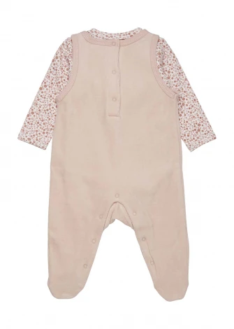 Baby Cameo Rose Bodysuit in Organic Cotton Chenille_96660