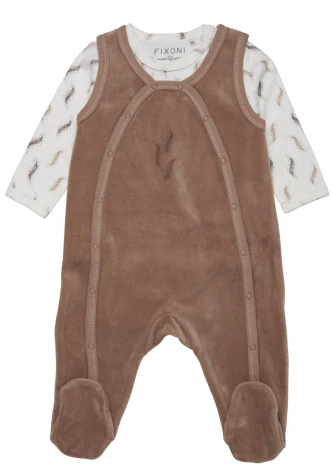 Baby Portabella Bodysuit set in Organic Cotton Chenille_96724