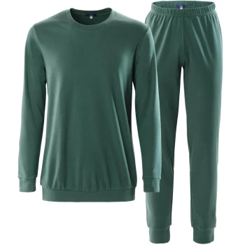 Pine green organic cotton pajamas for men_96792