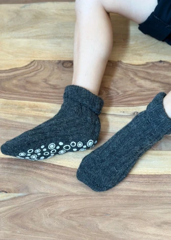 Women's and men's heavy non-slip socks in Alpaca and Wool_106605