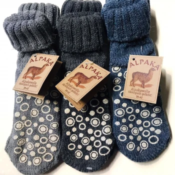 Women's and men's heavy non-slip socks in Alpaca and Wool_96825