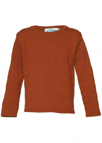 Twist sweater for girls in pure organic merino wool_97444