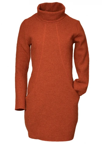 Sophie dress for women in pure organic boiled wool_97454