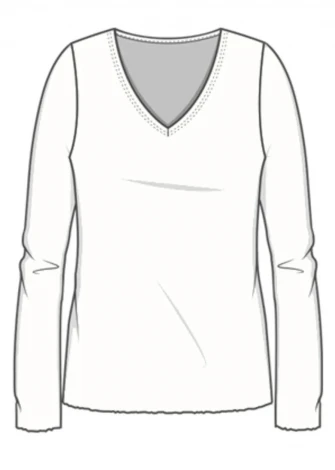 Women's draped BLUSBAR sweater in pure merino wool_97888