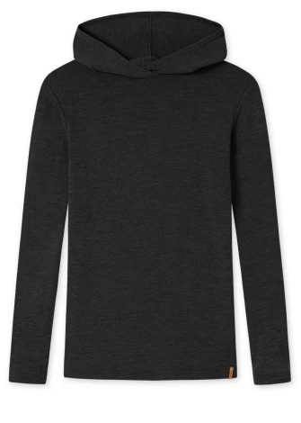 Men's hooded sweater in pure merino wool_98123