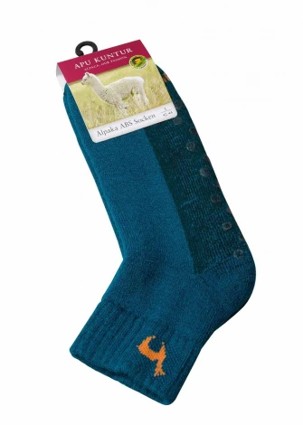 Non-slip socks for women and men in Alpaka and Wool_98544