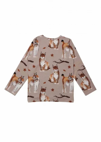 Shirt for children in organic cotton - Little Lynxes allover_98755
