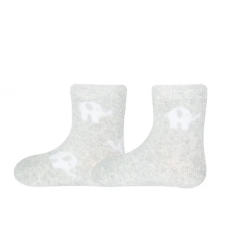 2 PAIR Socks for children in organic cotton: Grey Elephant_99625