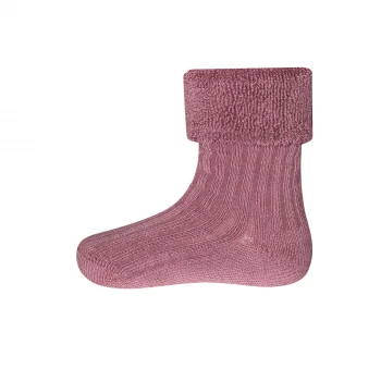 2 PAIR socks for girls in organic cotton: Pink + Terracotta_99631