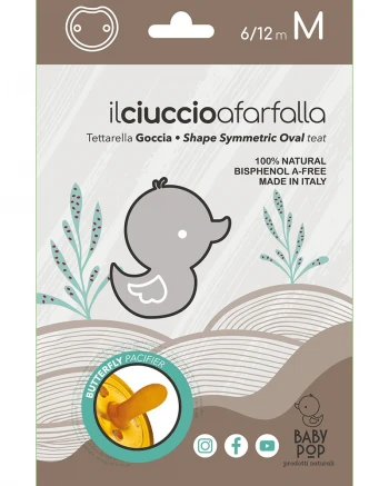 Ciuccio Baby Pop in 100% caucciù naturale - Farfalla a Goccia_99876