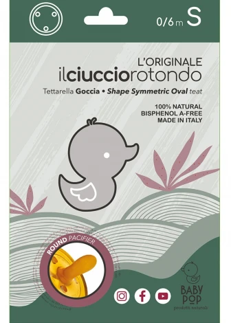 Ciuccio Baby Pop in 100% caucciù naturale - Rotondo a Goccia_99885