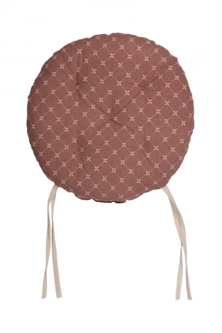 Round seat cushion TRADITIONAL in Organic Cotton_100120