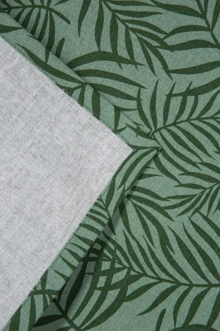 Rectangular Tablecloth x 6 in Organic Cotton - Leaves_100175