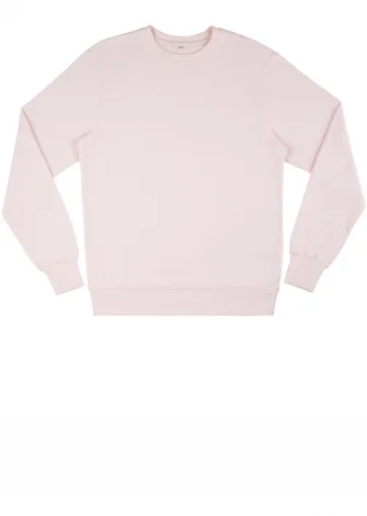 Unisex crewneck sweatshirt in pure organic cotton - LIGHT PINK_100538