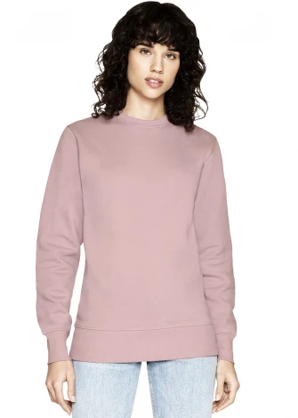 Unisex crewneck sweatshirt in pure organic cotton - PURPLE ROSE_100545