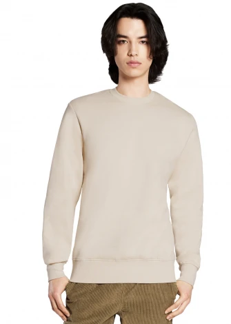 Unisex crewneck sweatshirt in pure organic cotton - SAND_100550