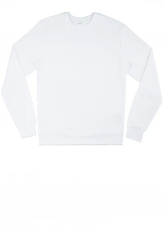 Unisex crewneck sweatshirt in pure organic cotton - WHITE_100563