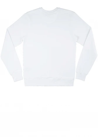 Unisex crewneck sweatshirt in pure organic cotton - WHITE_100564