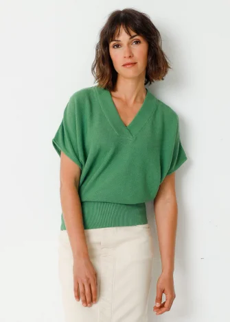 Women's Garazi Summer Sweater in Organic Cotton - Green_109286