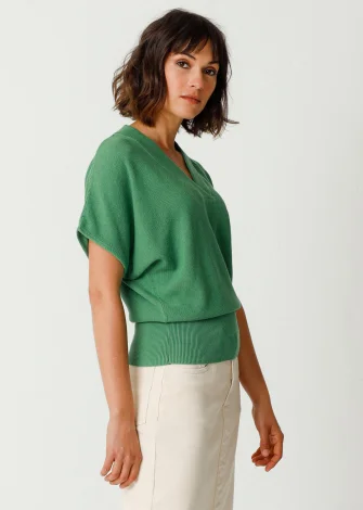 Women's Garazi Summer Sweater in Organic Cotton - Green_109287