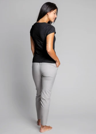 Women's Pants in Organic Hemp and Cotton - light grey_100891