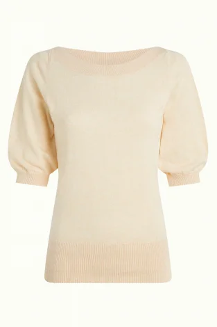 Ivy shirt in cotton, modal and silk yarn - Cream_101312