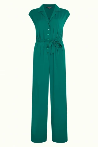 Jimie Green jumpsuit in sustainable ecovero viscose_101583