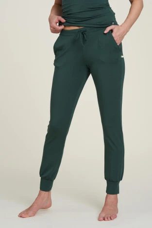 Women's Green Jogger Pants in Tencel_101874