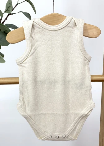 Sleeveless Body for babies in pure burette silk_102847