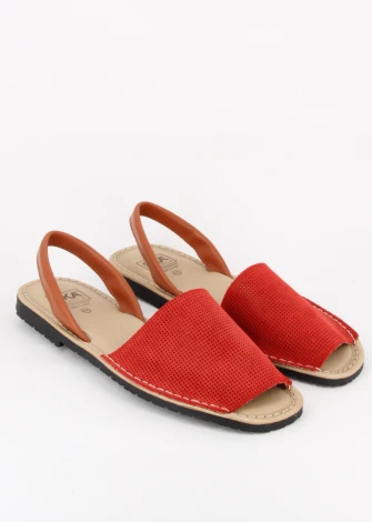 Caprera Fuego minorchina sandals in leather_102969