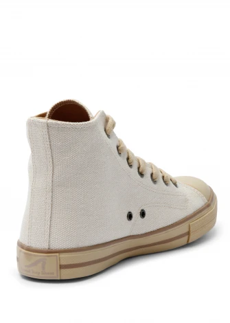 Scarpe Trainer High BILLY Offwhite unisex in canapa Vegan_103080