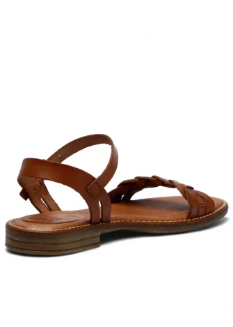 Kea women's vegetable-tanned leather sandals - Whisky_103166