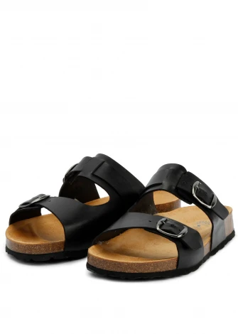 Luca Black unisex slippers in Vegan Corn Leather_103153